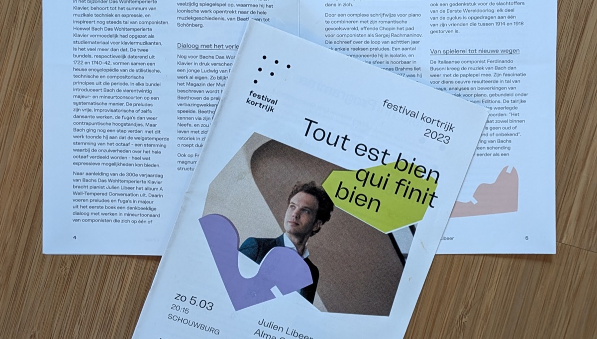 Programmaboekjes Festival Kortrijk