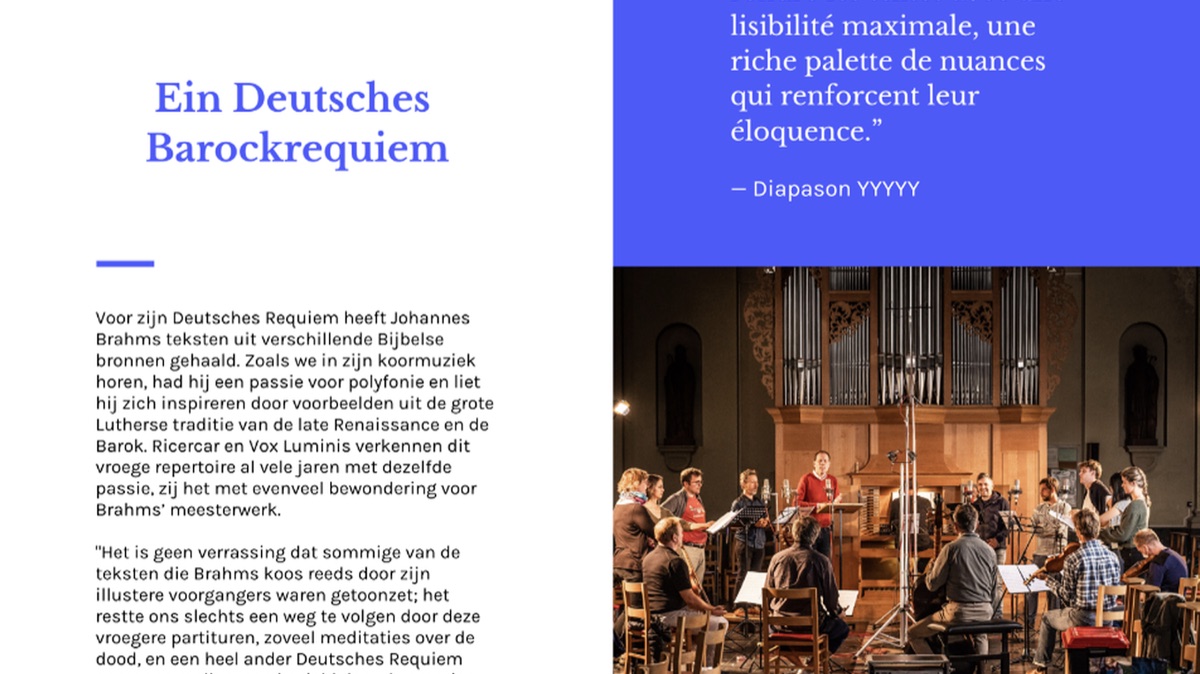 Persdossier Vox Luminis